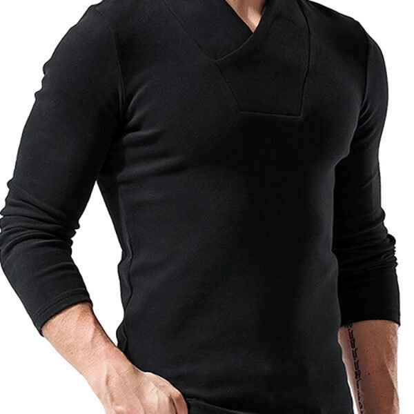 Men's Long Sleeve T-Shirt Muscle Fitted T Shirt Gym Workout Athletic Tee
