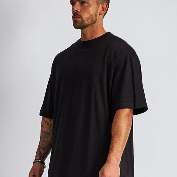 Men's solid color blank loose short-sleeved T-shirt